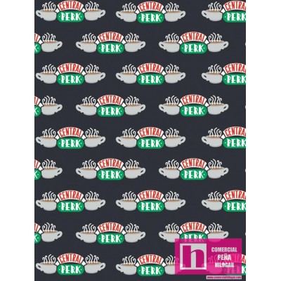 P108-23720103-02 PATCH. AMERICANO FRIENDS THE TELEVISION SERIES (01) 110 CM. ALGODON 100% NEGRO Venta en piezas de 7.00 M