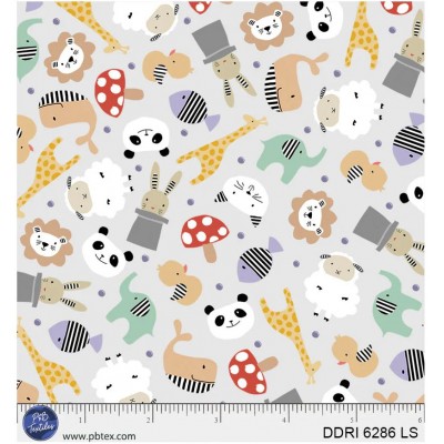 P121-DDRI6286LS PATCH. AMERICANO DREAM DRIFTERS (08) 110 CM. ALGODON 100% GRIS Venta en piezas de 7.00 M