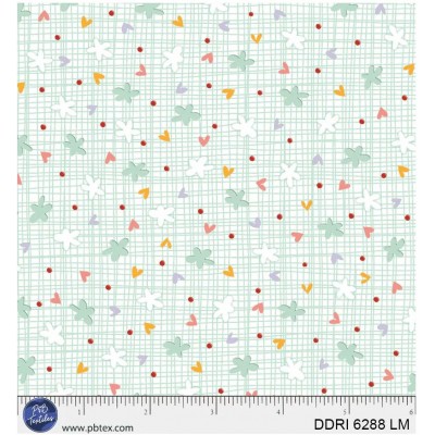 P121-DDRI6288LM PATCH. AMERICANO DREAM DRIFTERS (02) 110 CM. ALGODON 100% BLANCO/MENTA Venta en piezas de 7.00 M