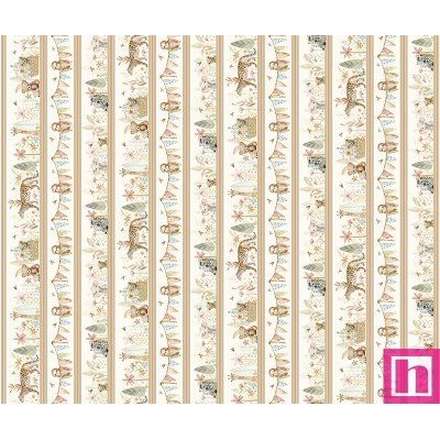 P121-MMEN6116MU PATCH. AMERICANO MINI MENAGERIE (01) 110 CM. ALGODON 100% CREMA/MULTI Venta en piezas de 7.00 M