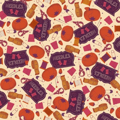 P121-SSEA6353E PATCH. AMERICANO SEWING SEASON (01) 110 CM. ALGODON 100% VAINILLA Venta en piezas de 7.00 M