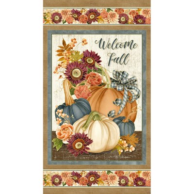 P135-AWHDM-23913-196 PATCH. AMERICANO HELLO FALL (13) PANEL 60X110 CM. ALGODON 100% MULTI Venta en piezas de 7.00 M