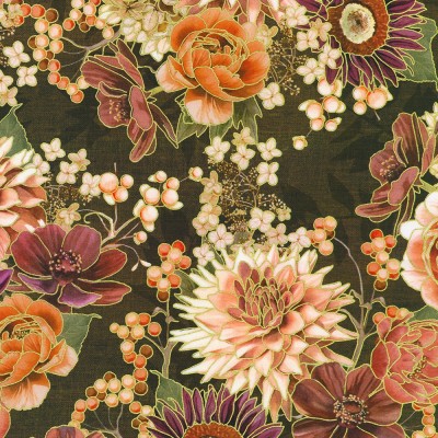 P135-AWHDM-23917-342 PATCH. AMERICANO HELLO FALL (06) 110 CM. ALGODON 100% CHOCOLATE Venta en piezas de 7.00 M