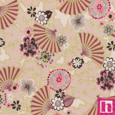 P135-SRKDM-23504-265 PATCH. AMERICANO IMPERIAL COLLECTION - GRACEFUL GRANES (23) 110 CM. ALGODON 100% ROSA/METALLIC Venta en pie