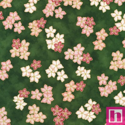 P135-SRKDM-23509-44 PATCH. AMERICANO IMPERIAL COLLECTION - GRACEFUL GRANES (06) 110 CM. ALGODON 100% VERDE/METALLIC Venta en pie