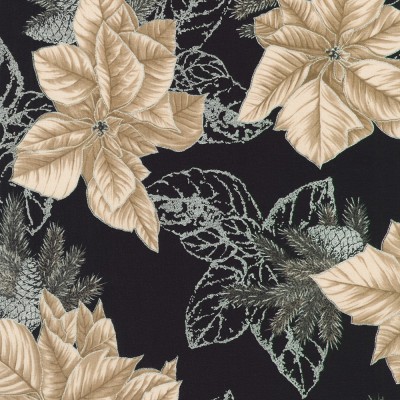 P137-SRKM-23700-304 PATCH. AMERICANO HOLIDAY FLOURISH - FOREST GLEN (63) 110 CM. ALGODON 100% NEGRO/PLATA METALLIC Venta en piez