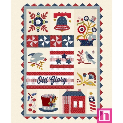 P140-1676P-78 PATCH. AMERICANO OLD GLORY (01) PANEL 90X110 CM. ALGODON 100% MULTI Venta en piezas de 6.80 M