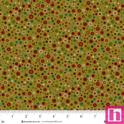 P140-2020-66 PATCH. AMERICANO PENNYBERRY FARM (11) 110 CM. ALGODON 100% VERDE Venta en piezas de 7.00 M