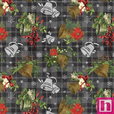 P140-4117-95 PATCH. AMERICANO BE MERRY SHINE BRIGHT (03) 110 CM. ALGODON 100% GRIS/MULTI Venta en piezas de 7.00 M