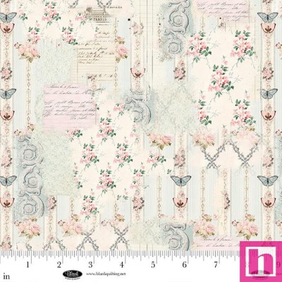 P140-4296-41 PATCH. AMERICANO PARISIAN SNIPPETS (09) 110 CM. ALGODON 100% CREMA/MENTA Venta en piezas de 7.00 M