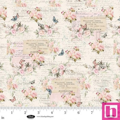 P140-4298-41 PATCH. AMERICANO PARISIAN SNIPPETS (02) 110 CM. ALGODON 100% CREMA/MULTI Venta en piezas de 7.00 M