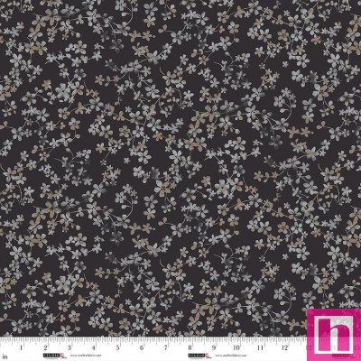 P140-8549-39 PATCH. AMERICANO FIELD OF SEAMS: BITTERSWEET (03) 110 CM. ALGODON 100% NEGRO Venta en piezas de 7.00 M