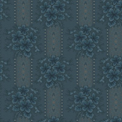 P17-MAS11261-N PATCH. AMERICANO MIDNIGHT BLOOM (05) 110 CM. ALGODON 100% MARINO Venta en piezas de 7.00 M