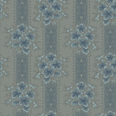 P17-MAS11261-TQ PATCH. AMERICANO MIDNIGHT BLOOM (04) 110 CM. ALGODON 100% GRIS Venta en piezas de 7.00 M