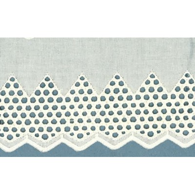 48172 TIRA BATISTA CINTHIA POLIESTER 60%-ALGODON 40% BLANCO-001 Venta en piezas de 13.80 M