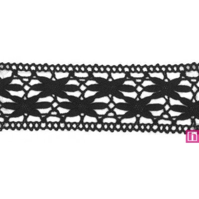 55285 AMELIO ENTREDOS BOLILLO 45 MM ACRILICO 100%  NEGRO Venta en piezas de 33.00 M