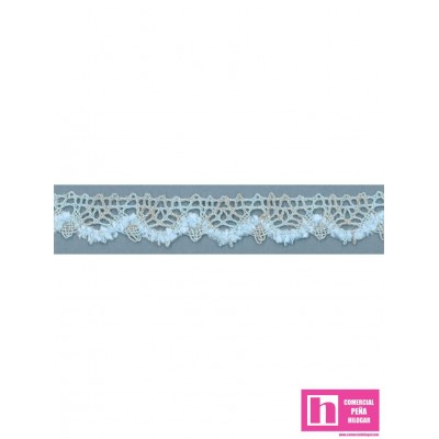 55429 ALENA REMATE BOLILLO 15 MM. POLI-LINO 50%-MUSKI 50% CELESTE Venta en piezas de 15.00 M