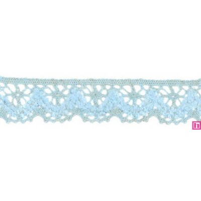 55434 DOROTA PUNTILLA BOLILLO 30 MM. POLI-LINO 50%-MUSKI 50% CELESTE Venta en piezas de 15.00 M