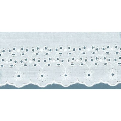 60002-000 BORDADO BATISTA ADELA POLIESTER 60%-ALGODON 40% BLANCO Venta en piezas de 13.80 M