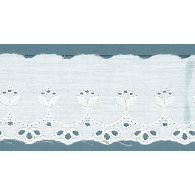 60003-000 BORDADO BATISTA DALILA POLIESTER 60%-ALGODON 40% BLANCO Venta en piezas de 13.80 M