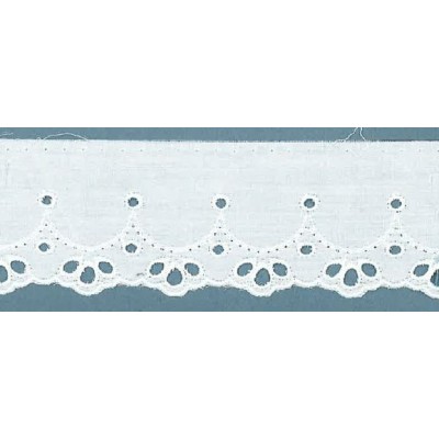 60004-000 BORDADO BATISTA DALILA POLIESTER 60%-ALGODON 40% BLANCO Venta en piezas de 13.80 M