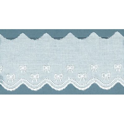 60019-000 BORDADO BATISTA AISARA POLIESTER 60%-ALGODON 40% BLANCO Venta en piezas de 13.80 M