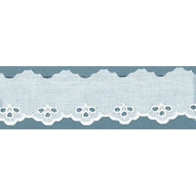 60020-000 BORDADO BATISTA ANTELYM POLIESTER 60%-ALGODON 40% BLANCO Venta en piezas de 13.80 M