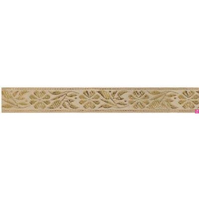 655372-0111 CINTA JACQUARD GARLAN 20 MM. POLIESTER 100% DORADO Venta en piezas de 7.00 M