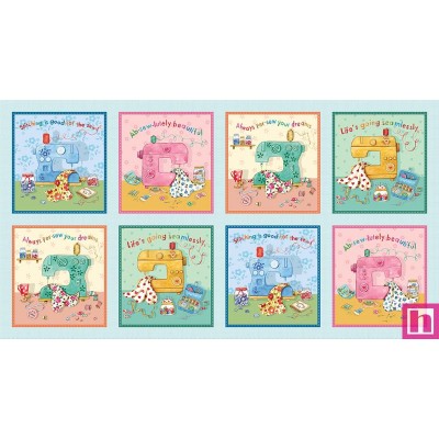 66944 PATCH. AMERICANO SEW PRETTY (19) PANEL 60X110 CM. ALGODON 100% MULTICOLOR Venta en piezas de 7.00 M