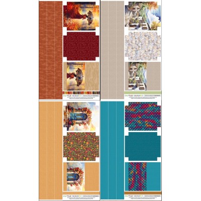 68014 PACK 4 PATRONES MOCHILA RUCKSACK - PANEL 140X190 - HALF PANAMA ALGODON 100% LAMINADO Venta en piezas de 1.00 U