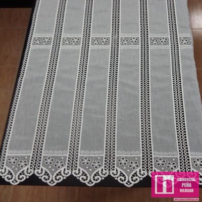 64396 TENDINA MACRAME BEYZA 0.60 MTS. POL 100% BLANCO VENTA EN PZAS. DE 18 M APROX.