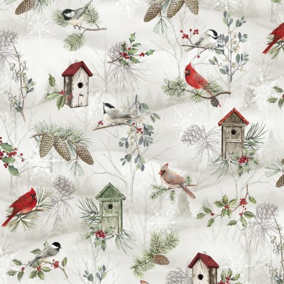 P121-WISO6230SMU PATCH. AMERICANO WINTER SONG (01) 110 CM. ALGODON 100% NIEVE Venta en piezas de 7.00 M