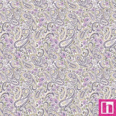 67007 PATCH. AMERICANO BLOSSOM BLISS (03) 110 CM. ALGODON 100% BLANCO/LILA Venta en piezas de 7.00 M