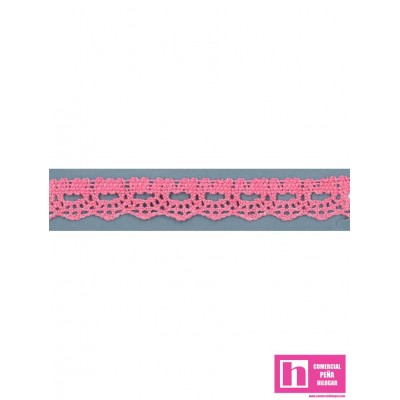 49671 NISET PUNTILLA BOLILLO POL 50%-RAYON 50% ROSA VENTA EN PZAS. DE 30 M APROX.