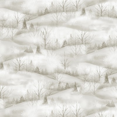 P121-WISO6234LS PATCH. AMERICANO WINTER SONG (02) 110 CM. ALGODON 100% NIEVE Venta en piezas de 7.00 M