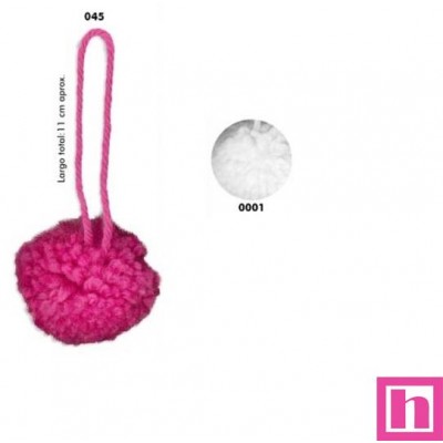 50997 YESENIA POMPON LANA ACRILICA 100% BLANCO Venta en piezas de 10.00 U