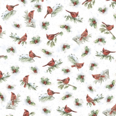 P121-WWHI6205W PATCH. AMERICANO WOODLAND WHISPERS (06) 110 CM. ALGODON 100% BLANCO Venta en piezas de 7.00 M