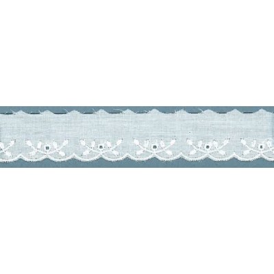 11050-000 BORDADO BATISTA ALPIO POLIESTER 60%-ALGODON 40% BLANCO Venta en piezas de 13.80 M