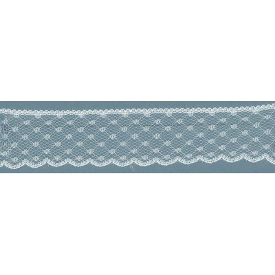 55906 PUNTILLA NYLON ADAM 30 MM. POLIAMIDA 100% BLANCO Venta en piezas de 20.00 M