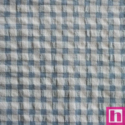 67605 VICHY SEERSUKER INDYA (02) 150 CM. 150 GR/M2. ALG.ORG. 60%-POL.REC. 40% CELESTE Venta en piezas de 7.00 M