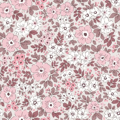 67898 TEJIDO ESTAMPADO LIBERTY AILANA (02) 1.40 M. 110 GR/M2. ALGODON 100% ROSA Venta en piezas de 10.00 M