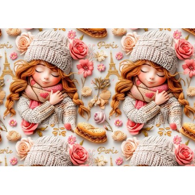 67922 PERCALE ESTAMPADO 3D KERRIE (01) 1.50 M. 115 GR/M2. ALGODON 100% MULTI Venta en piezas de 10.00 M