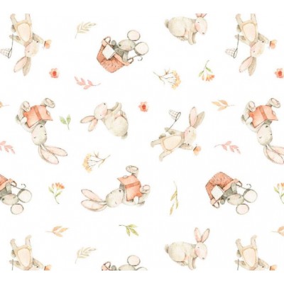 67935 PERCALE ESTAMPADO JEANNE (02) 1.50 M. 115 GR/M2. ALGODON 100% BLANCO Venta en piezas de 10.00 M