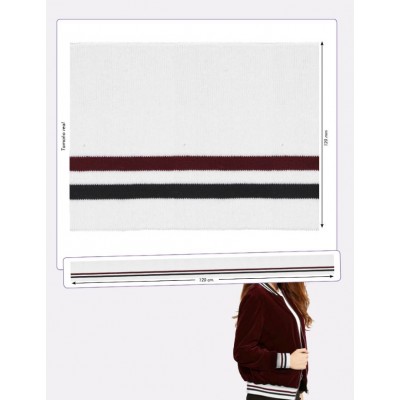 130203-120-0126 PUÑO ELASTICO FANTASIA 120 MM. ELASTICO 120 CM BLANCO Venta en piezas de 4.00 U