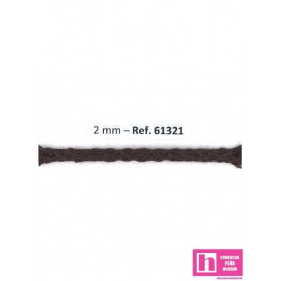 61321 CORDON HERNAN 2 MM. POL 100% MARRON VENTA EN PZAS. DE 100 M APRO