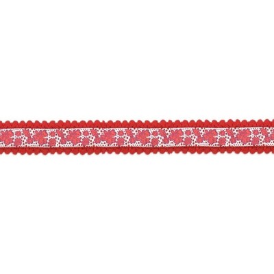 342413-0003 CINTA MADROÑO FANTASIA 25 MM. POLIESTER 100% TEJA Venta en piezas de 10.00 M