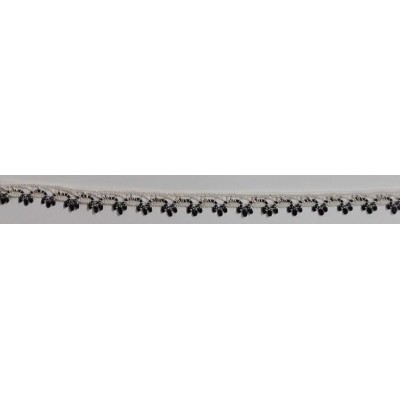 3480-H9 PUNTILLA BOLILLO EROS ALGODON 79%-VISCOSA 21% MARFIL/MARINO Venta en piezas de 30.00 M