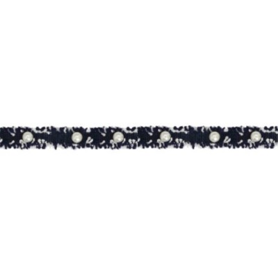 994105-0020 CINTA  FANTASIA PERLA BAHAN 15 MM. POLIESTER 100% MARINO Venta en piezas de 20.00 M