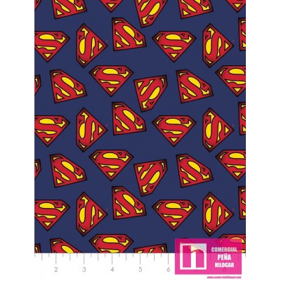 P108-23400704-02 PATCH. AMERICANO SUPERMAN (02) 110 CM. ALGODON 100% MARINO Venta en piezas de 10.00 M