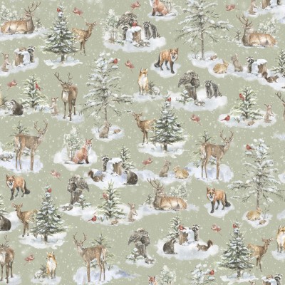 P121-WWHI6203A PATCH. AMERICANO WOODLAND WHISPERS (03) 110 CM. ALGODON 100% MENTA Venta en piezas de 7.00 M